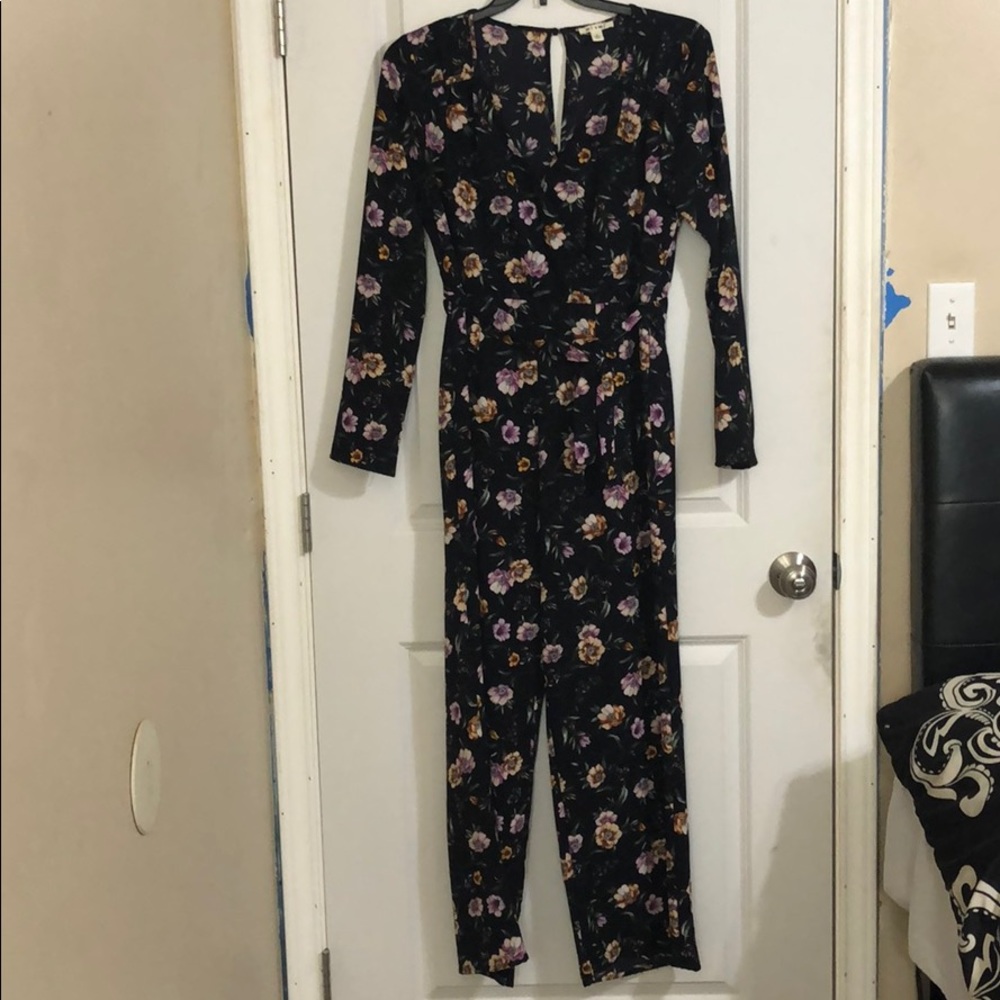 Navy floral jumpsuit